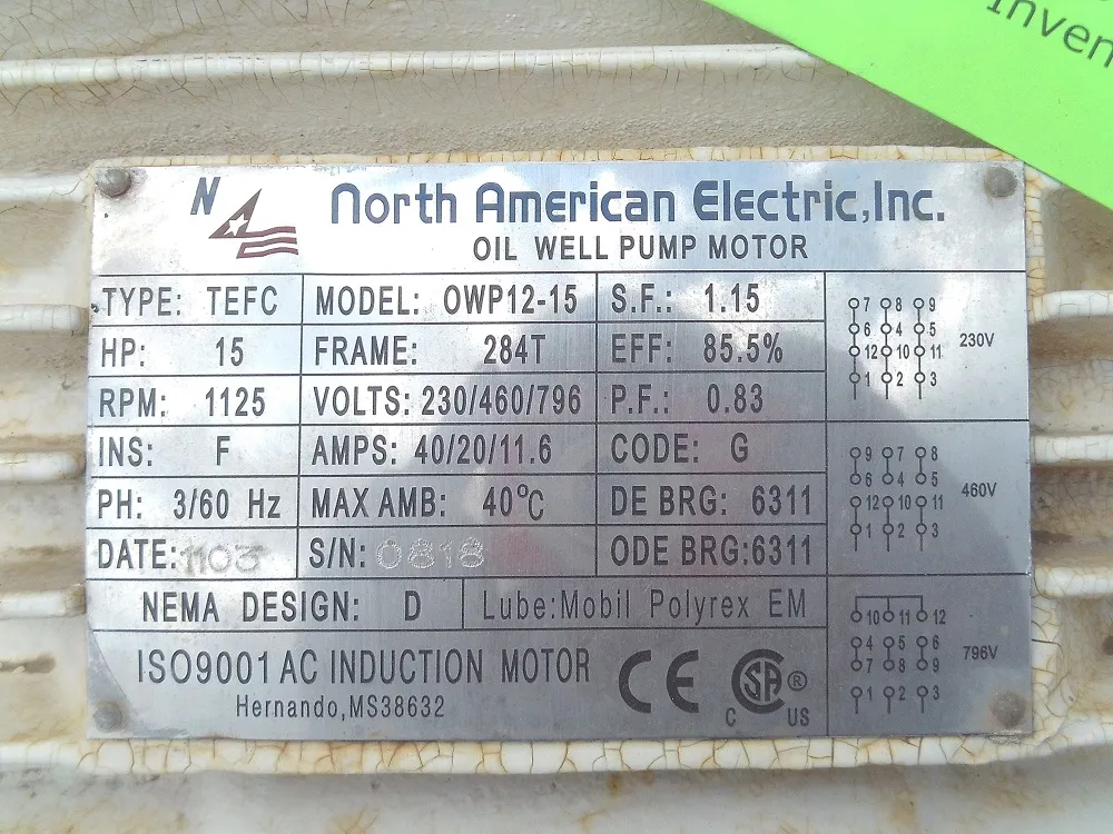 ELM15 3 12 TEFC OWP 284T NAE pic 2 ELM15-3-12-TEFC/OWP-284T-NAE - Image 2